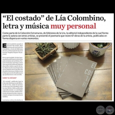 EL COSTADO de LIA COLOMBINO, letra y msica muy personal - Domingo, 10 de Septiembre de 2017